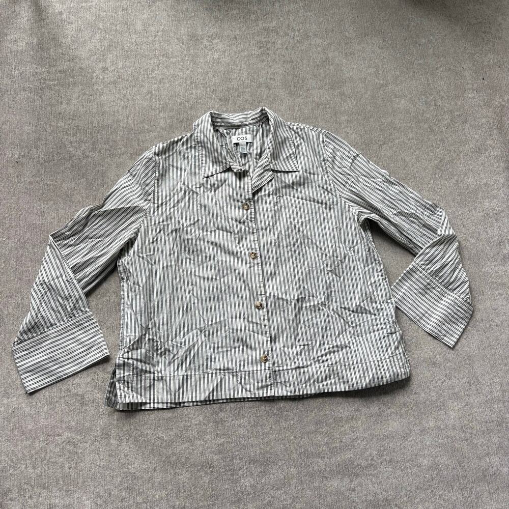 COS Cotton Striped Button Down Top